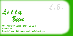 lilla bun business card